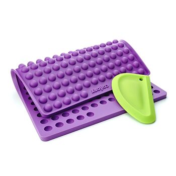 Tapis de cuisson hémisphère 1,5 cm + grattoir (set) 16