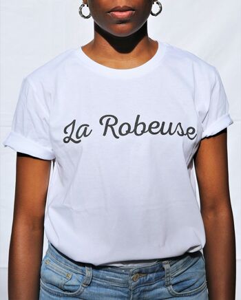 T-shirt avec le slogan "La Robeuse" 1