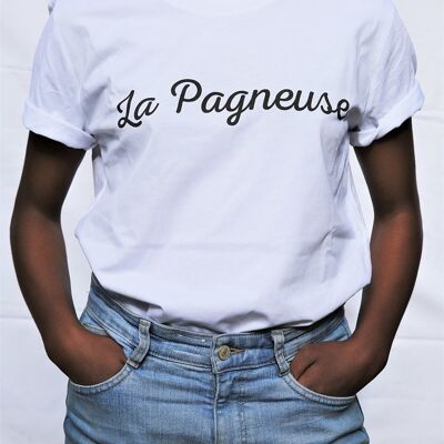 T-shirt con la scritta "La Pagneuse"