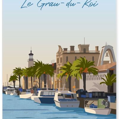 Manifesto illustrativo della città di Le Grau-du-Roi