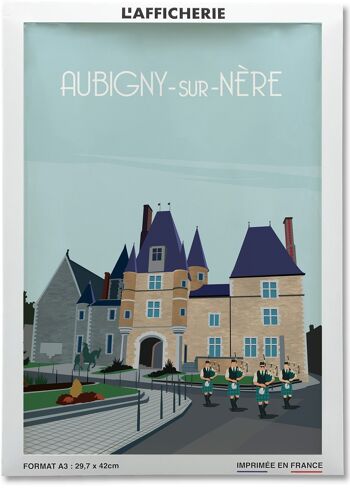 Affiche illustration de la ville de Aubigny-sur-Nère 2