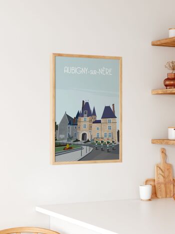 Affiche illustration de la ville de Aubigny-sur-Nère 4