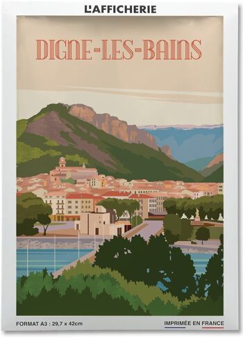 Affiche illustration de la ville de Digne-les-Bains 2