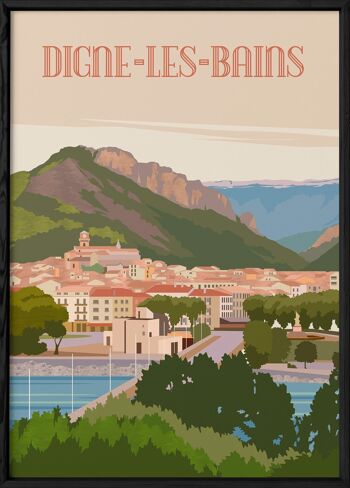 Affiche illustration de la ville de Digne-les-Bains 3