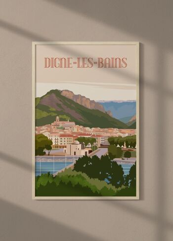 Affiche illustration de la ville de Digne-les-Bains 4