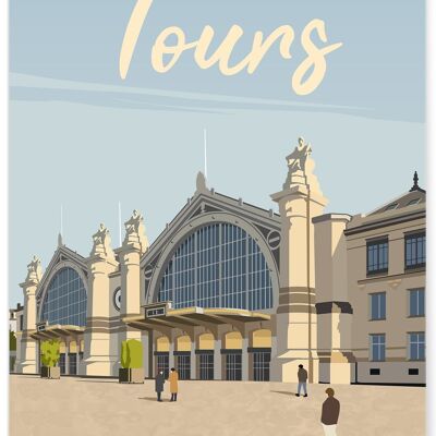 Illustrationsplakat der Stadt Tours 2