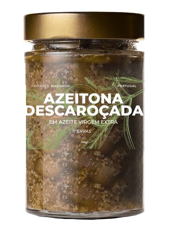 Olive snocciolate in olio di oliva con erbe aromatiche