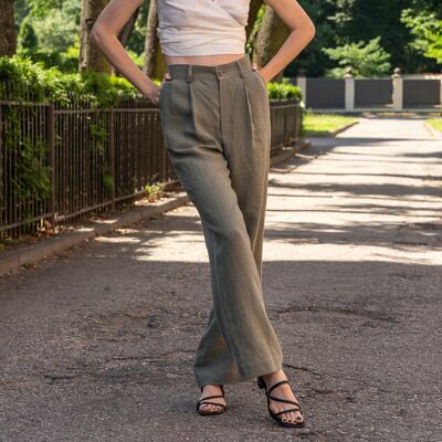 Linen High Drape Pants LOTUS