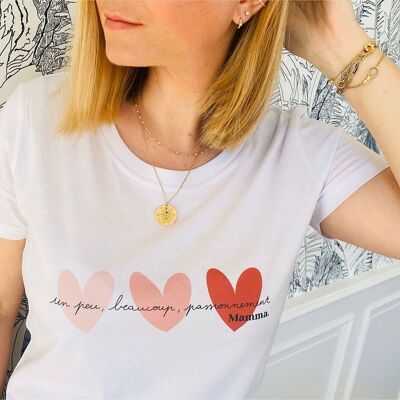 Camiseta Mujer Corazones Rosa