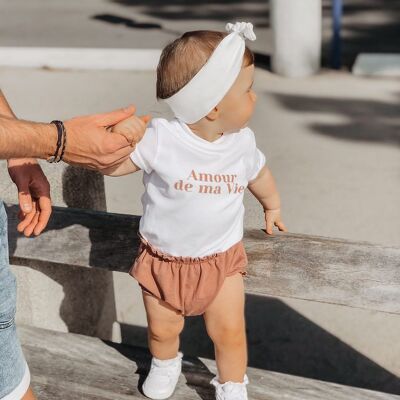 Camiseta bebé blanca AMOR DE MI VIDA