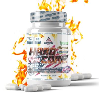 AS American Supplement | HardCore Fat Burner | 60 Capsules | Neutral flavor | Contains Taurine and L-Carnitine | Help to Lose Weight | Thermogenic and Lipotropic Effect