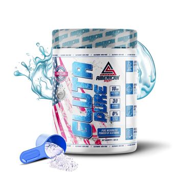 AS American Supplement - L-Glutamine - 300 g - Flacon de 2 mois - Soutient le système immunitaire - Favorise la régénération musculaire - Gluta Pure 100% fermenté 1