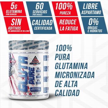 AS American Supplement - L-Glutamine - 300 g - Flacon de 2 mois - Soutient le système immunitaire - Favorise la régénération musculaire - Gluta Pure 100% fermenté 4
