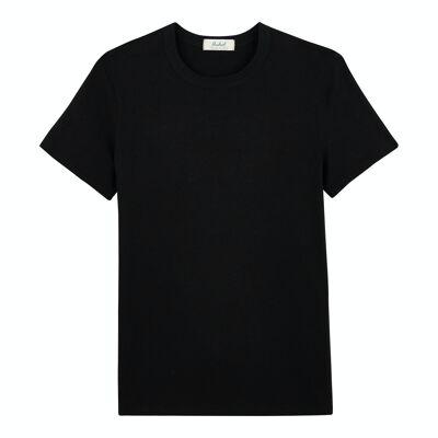 T-shirt 100% Coton Biologique - Manches courtes Homme - Noir