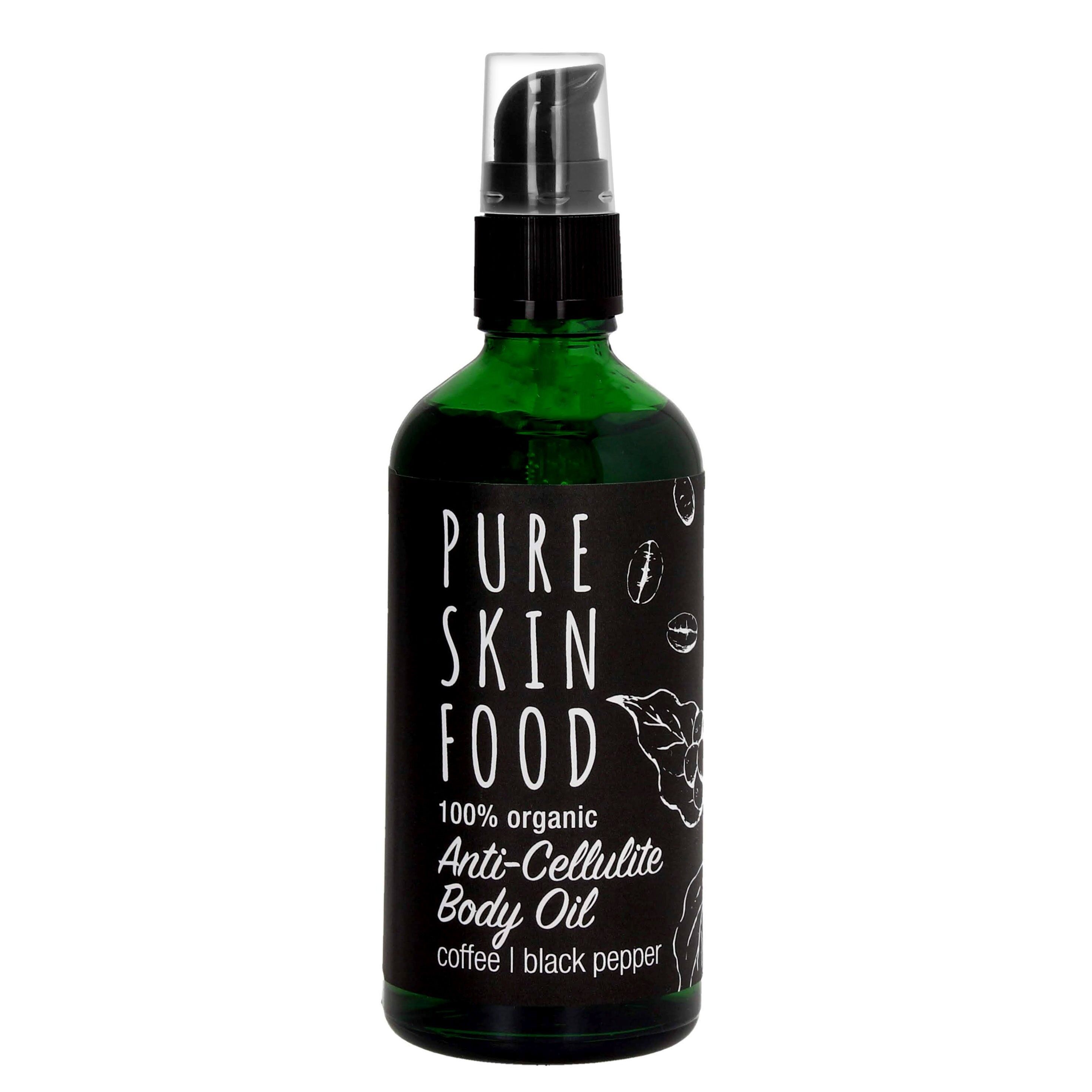 Olio anticellulite biologico al caffè e pepe nero