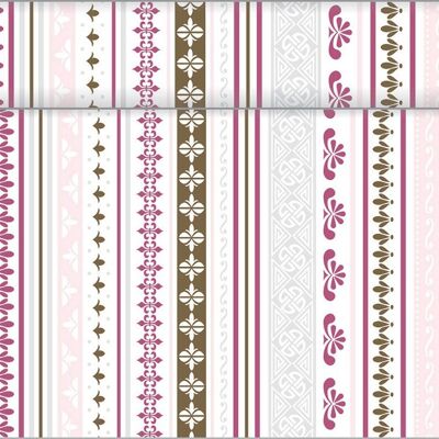 Table runner Babette in brown-rose made of Linclass® Airlaid 40 cm x 24 m, 1 piece