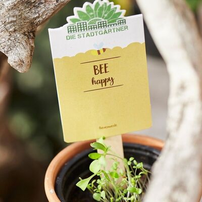 Seed greetings - Bee happy
