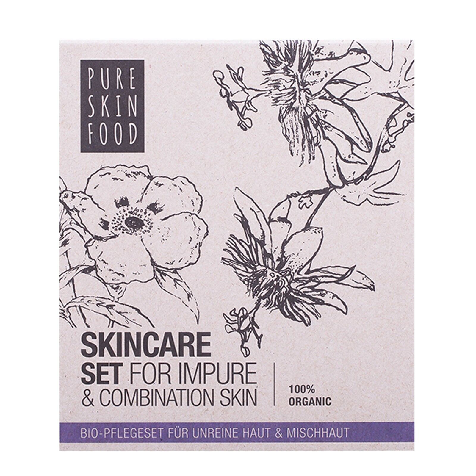 Set per la cura della pelle biologico per pelli impure e miste