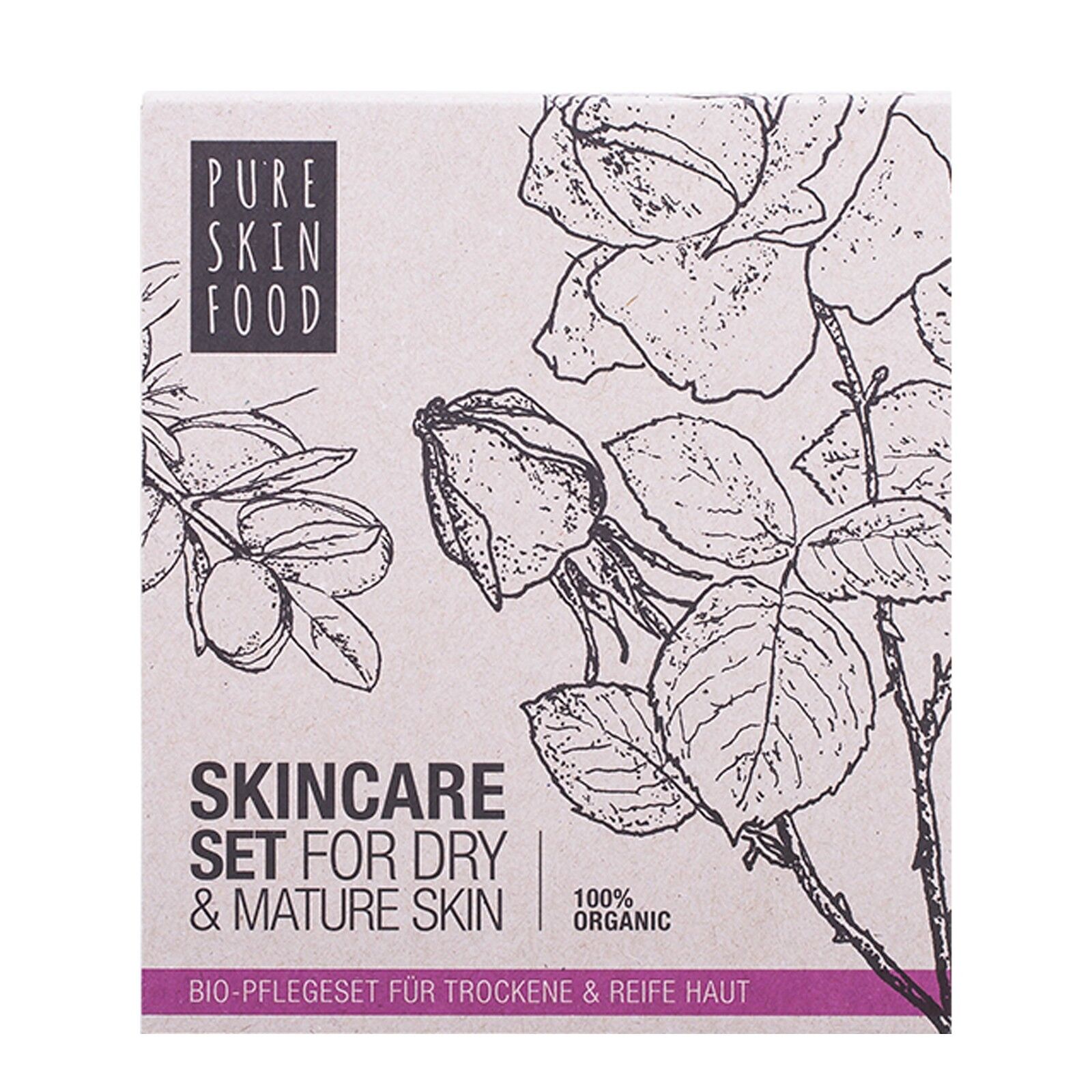Organic skincare set for dry & mature skin