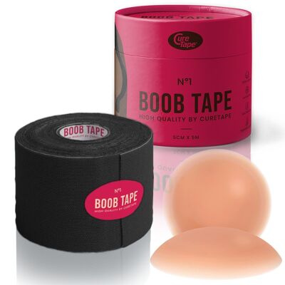 CureTape® Bande de Seins Noir (5cm x 5m)