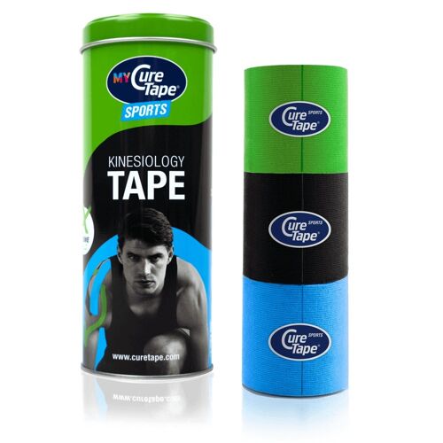 MyCureTape® 3 rolls - Sports (lime, black, blue)