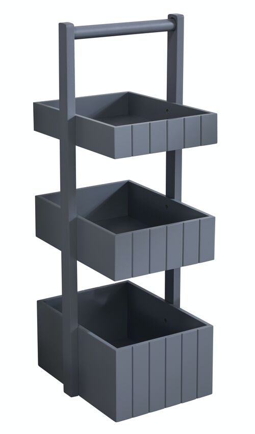 Freestanding Tongue and Groove Storage Caddy in Grey