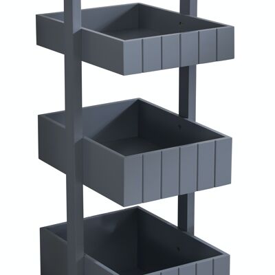 Freestanding Tongue and Groove Storage Caddy in Grey