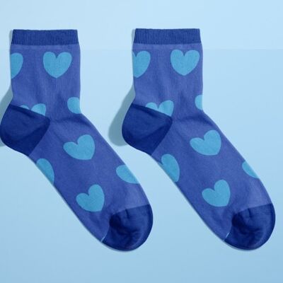 Socks - The inseparable - Blue Heart 36/40