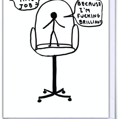 Funny Leaving Card - New Job LARGE CARD By David Shrigley