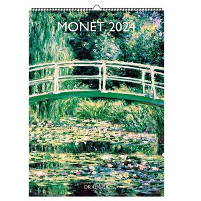 Calendario decorativo - Monet - da gennaio 2024 a dicembre 2024