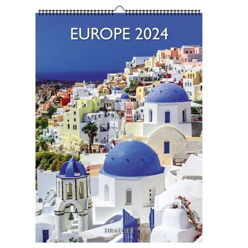 Calendrier Déco - Europe - Janvier 2024 à Decembre 2024