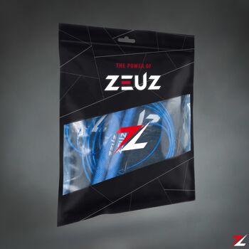 ZEUZ® Professioneel Crossfit & Fitness Springtouw – Verstelbaar – Speed Rope – Volwassenen – Marine Blauw 5