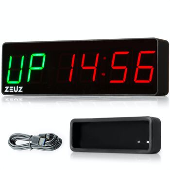 ZEUZ® Mini Crossfit, Fitness & Sport Interval Timer - Chronomètre, Compte à rebours & Aftelklok - Tabata & HIIT Digitale Klok 1