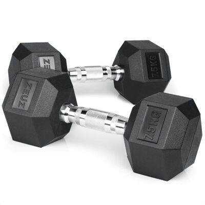 ZEUZ® Hexa Dumbbell 1 Stuk 27,5 KG – Hexagon Gewichten – Crossfit, Fitness & Krachttraining