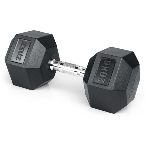 ZEUZ® Hexa Dumbbell 1 Stuk 20 KG – Hexagon Gewichten – Crossfit, Fitness & Krachttraining