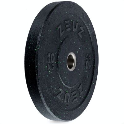 ZEUZ® 1 Stuk Halterboard 10 KG – Gewichten Set – 10kg Bumper Plates – für 50 mm Halter – Crossfit & Fitness