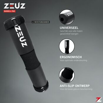 ZEUZ® Barbell Pad – Squat & Hip Thrust - Fitness – Halter Kussen & Nekbeschermer – Zwart 4