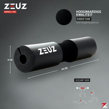 ZEUZ® Barbell Pad – Squat & Hip Thrust - Fitness – Halter Kussen & Nekbeschermer – Zwart 5
