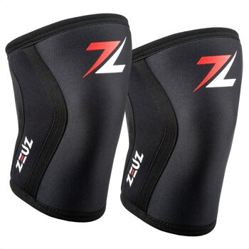 ZEUZ® 2 Stuks Premium Knie Brace voor Fitness, Crossfit & Sporten - Knieband - Bretelles - 7 mm - Maat S 1
