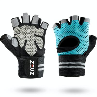 ZEUZ® Sport & Fitness Handschoenen Dames & Heren – Krachttraining –Crossfit Training – Guantes voor meer grip - Maat S