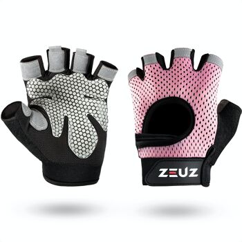 ZEUZ® Sport & Fitness Handschoenen Dames – Krachttraining Artikelen – Gym & Crossfit Training - Maat L 1