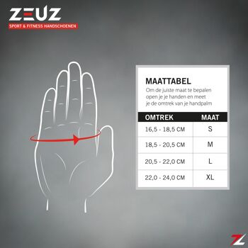 ZEUZ® Sport & Fitness Handschoenen Heren & Dames – Krachttraining Artikelen – Gym & Crossfit Training – Zwart – Maat L 4