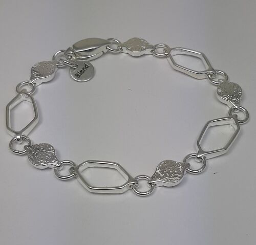 NEXUS schakelarmband shiny zilver met magneetsluiting