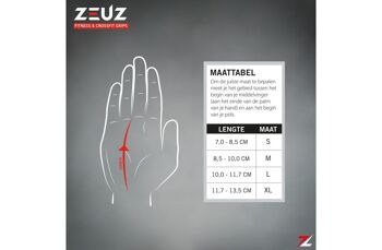 ZEUZ® Fitness & Crossfit Grips – Sport Handschoenen – Turnen – Gymnastics – Zwart – Maat XL 4