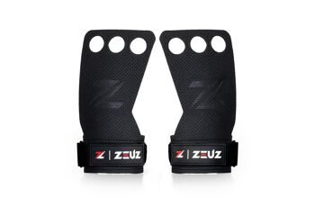 ZEUZ® Fitness & Crossfit Grips – Sport Handschoenen – Turnen – Gymnastics – Zwart – Maat M 1