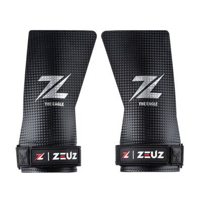 ZEUZ® Fitness & Crossfit Fingerless Grips – Sport Handschoenen – Turnen – Gymnastics – Zwart – Carbon – Maat S
