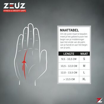 ZEUZ® Fitness & Crossfit Fingerless Grips – Sport Handschoenen – Turnen – Gymnastics – Zwart – Carbon - Maat S 4