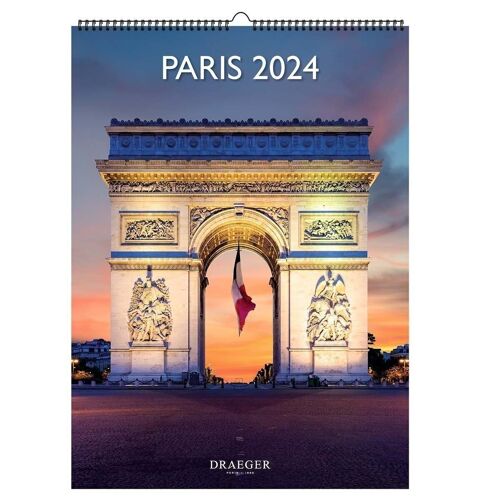 Calendrier Déco - Paris - Janvier 2024 à Decembre 2024