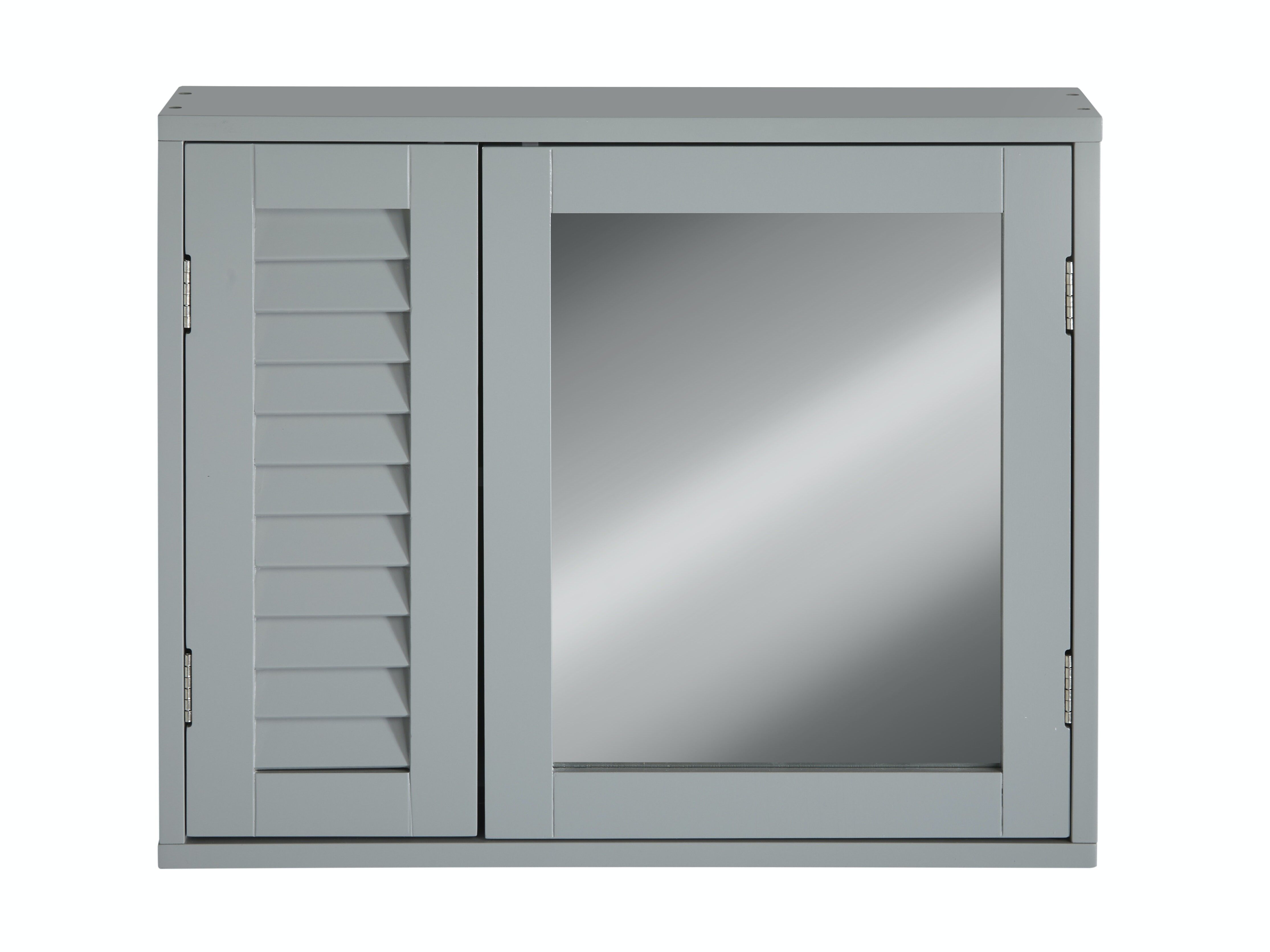Badezimmerspiegelschrank im Louvre-Stil in Grau