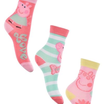 PACK 3 CHAUSSETTES PEPPA PIG